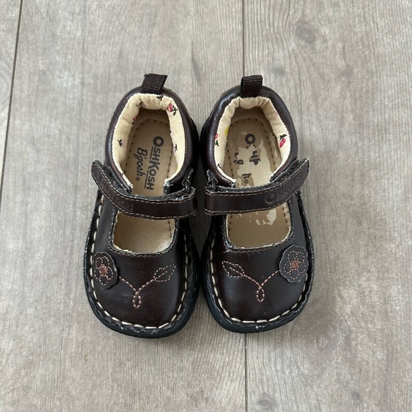 VTG OshKosh B’Gosh Genuine Mary Janes Floral Baby Girl 4M - Picture 16 of 16